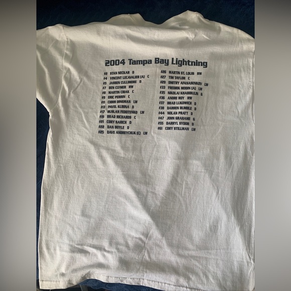 2004 Stanley Cup Tampa Bay Lightning t shirt SIZE XL - Picture 2 of 5